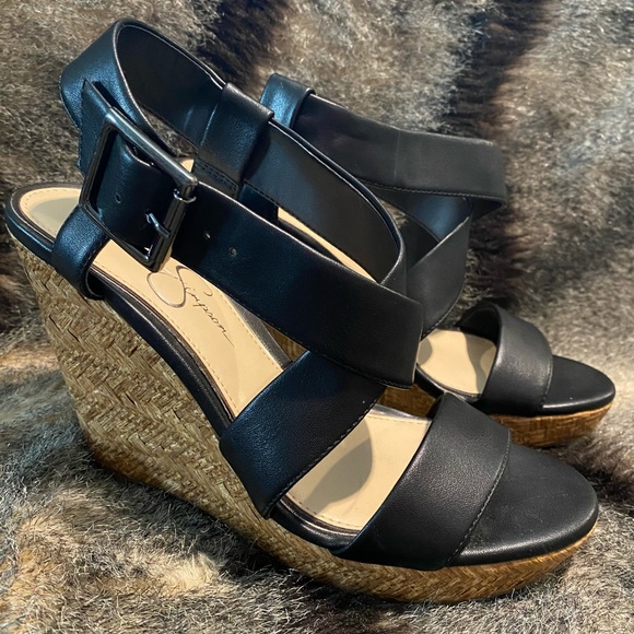Jessica Simpson Shoes - Jessica Simpson Woven Wedge Heel Sandal